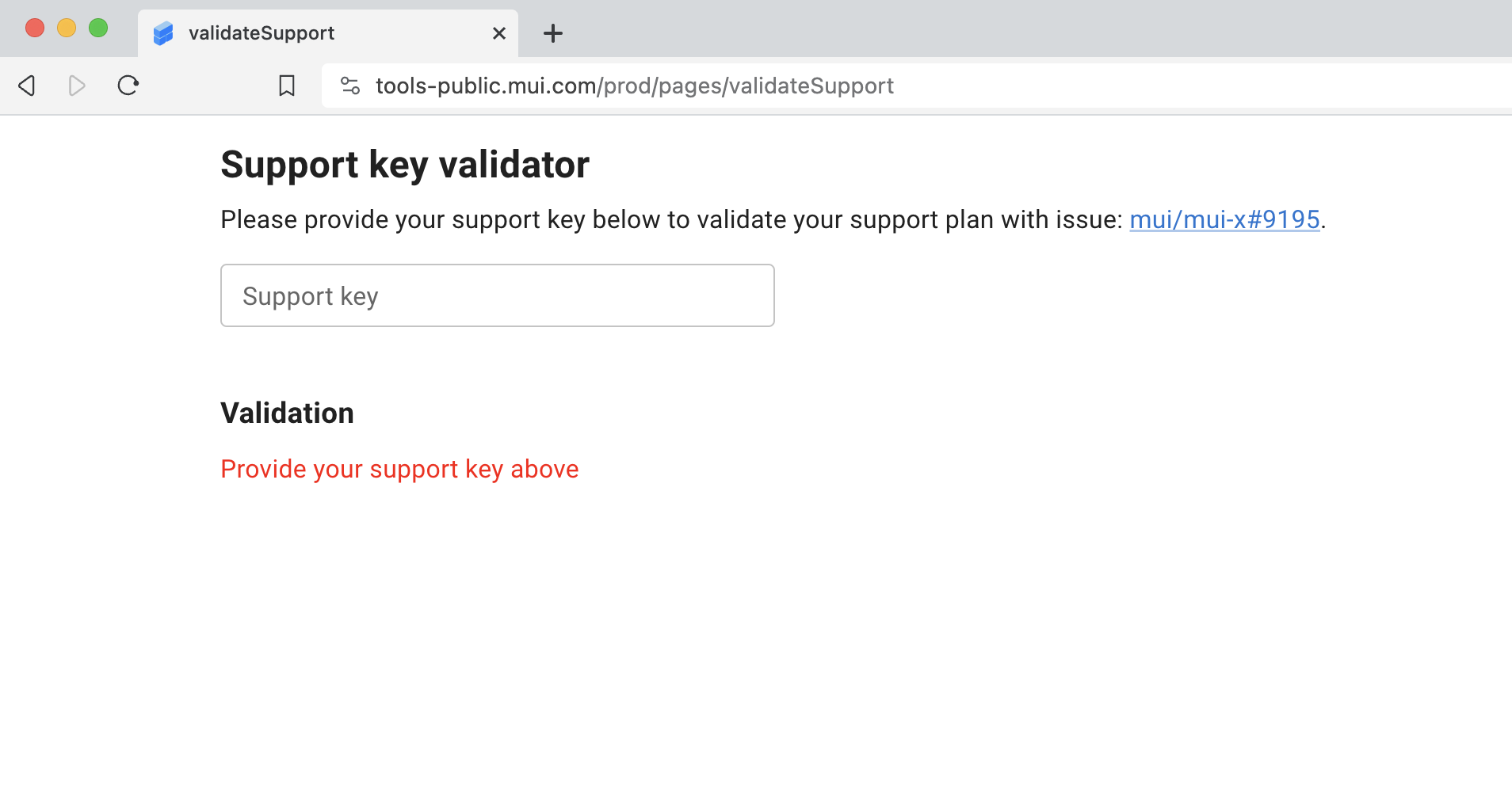 Premium key validator support app